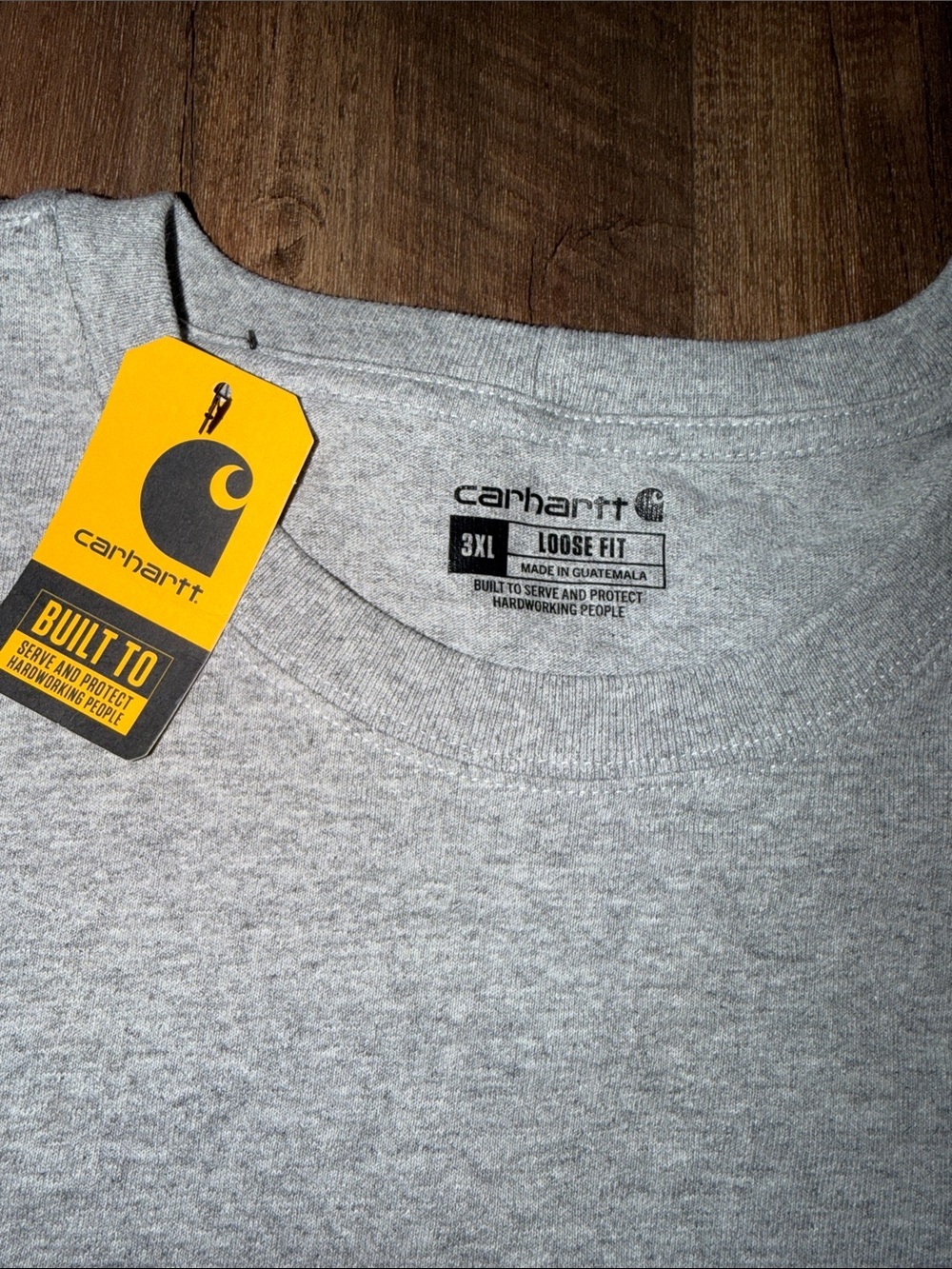 NEW Mens Carhartt Short Sleeve Loose Fit Gray Pocket T Shirt Size 3XL - Picture 2 of 6